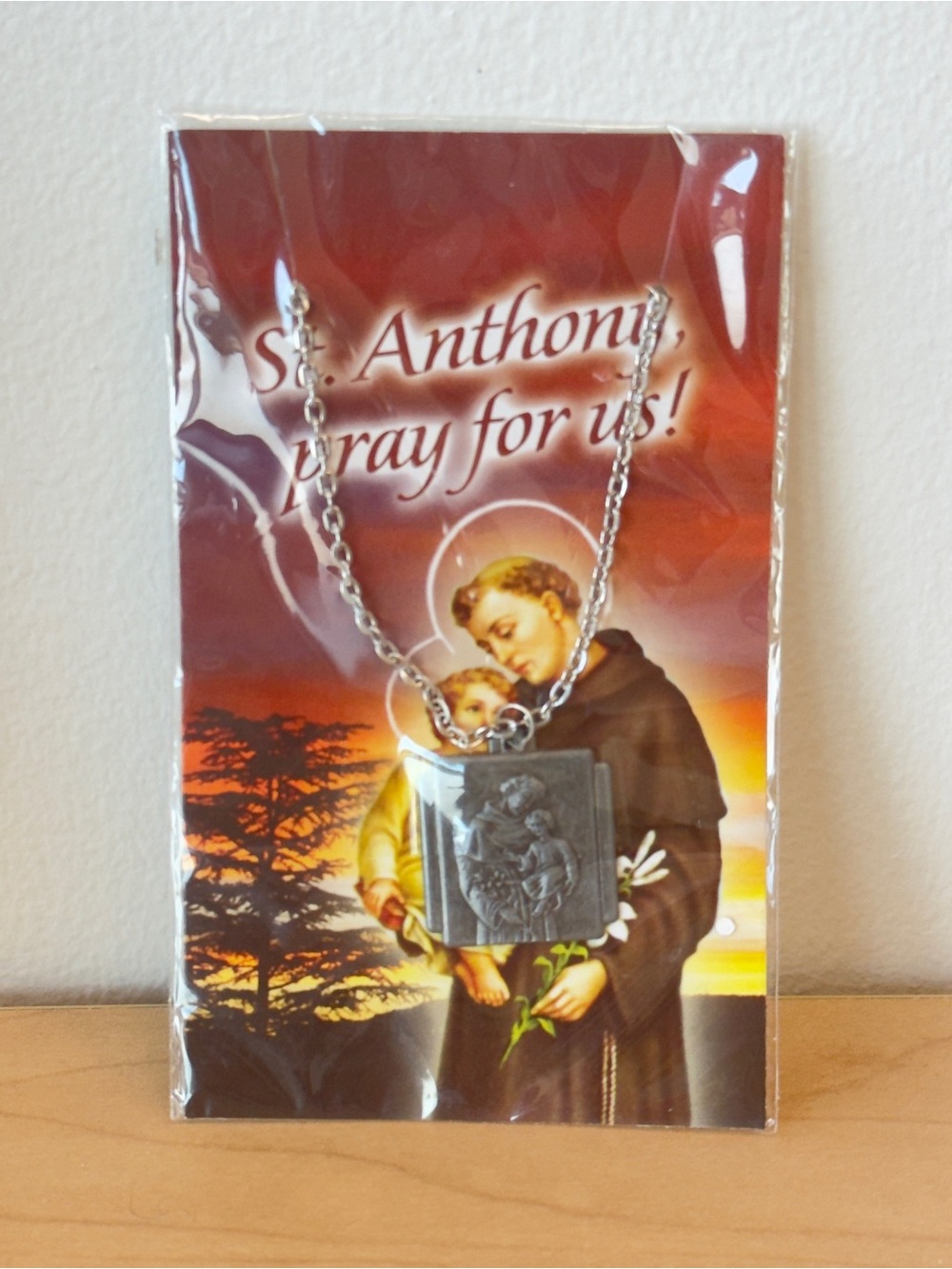 5 for 25 NEW St. Anthony pray for us! Religious Medal Necklace - Silver Toned